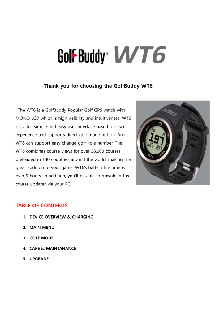 Golf clearance buddy wt6