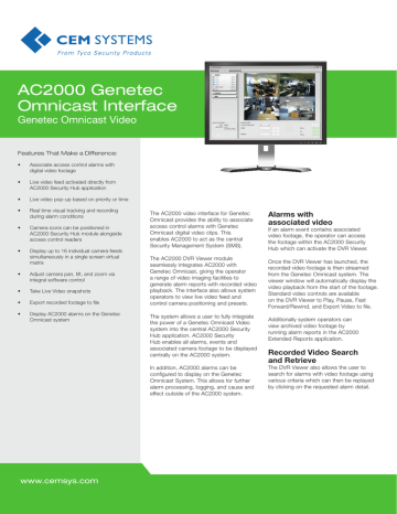 genetec omnicast datasheet