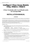 Intelligent 4 Door Access Module Concept 4000 994012 / 995014 Installation Manual