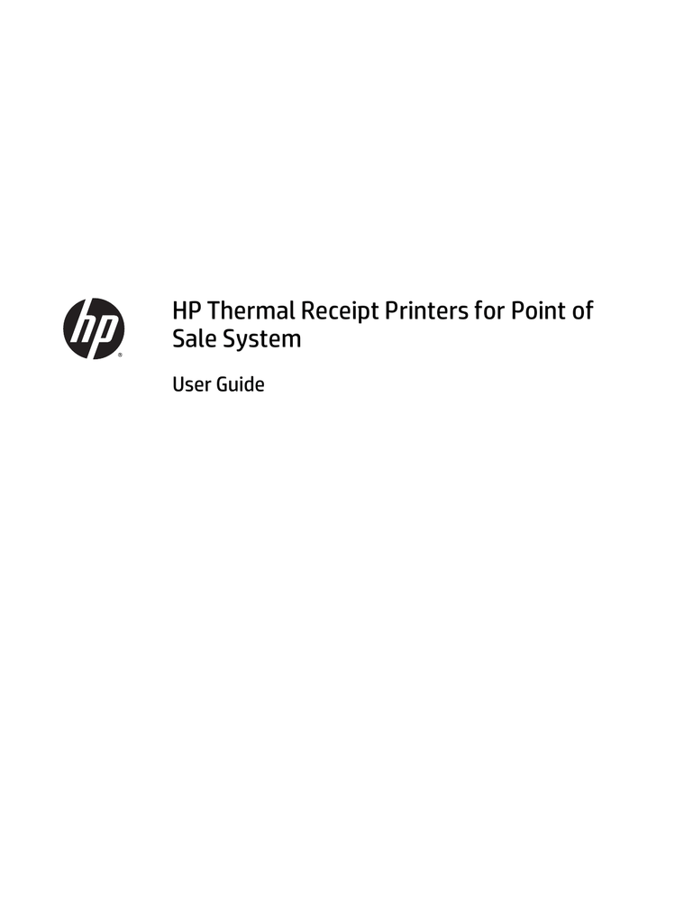 HP LAN Thermal Receipt Printer User guide Manualzz