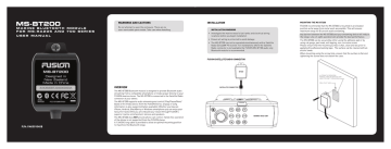 FUSION MS-BT200 Marine Bluetooth Module User Manual | Manualzz