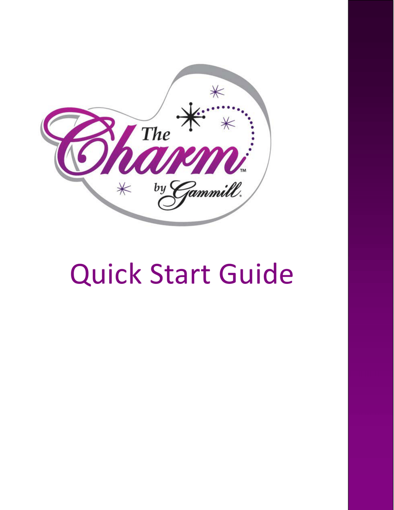 Gammill The Charm Quick start manual Manualzz