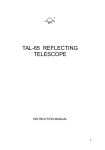 TAL-65 Reflecting Telescope Instruction Manual | AI Chat &amp; PDF Access