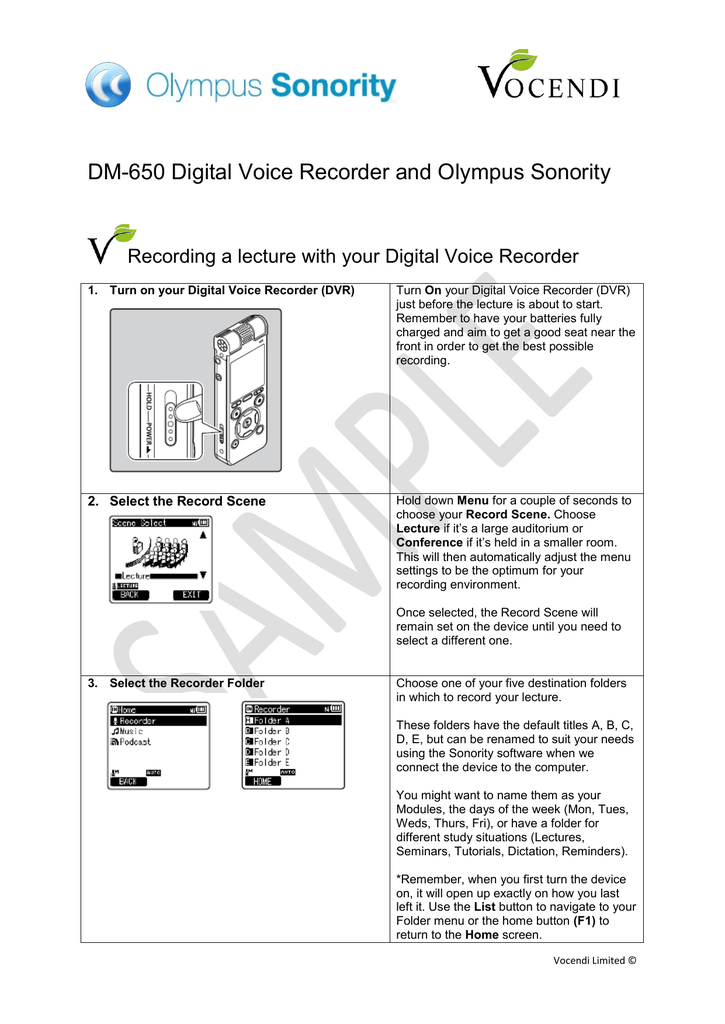 olympus sonority manual user guide