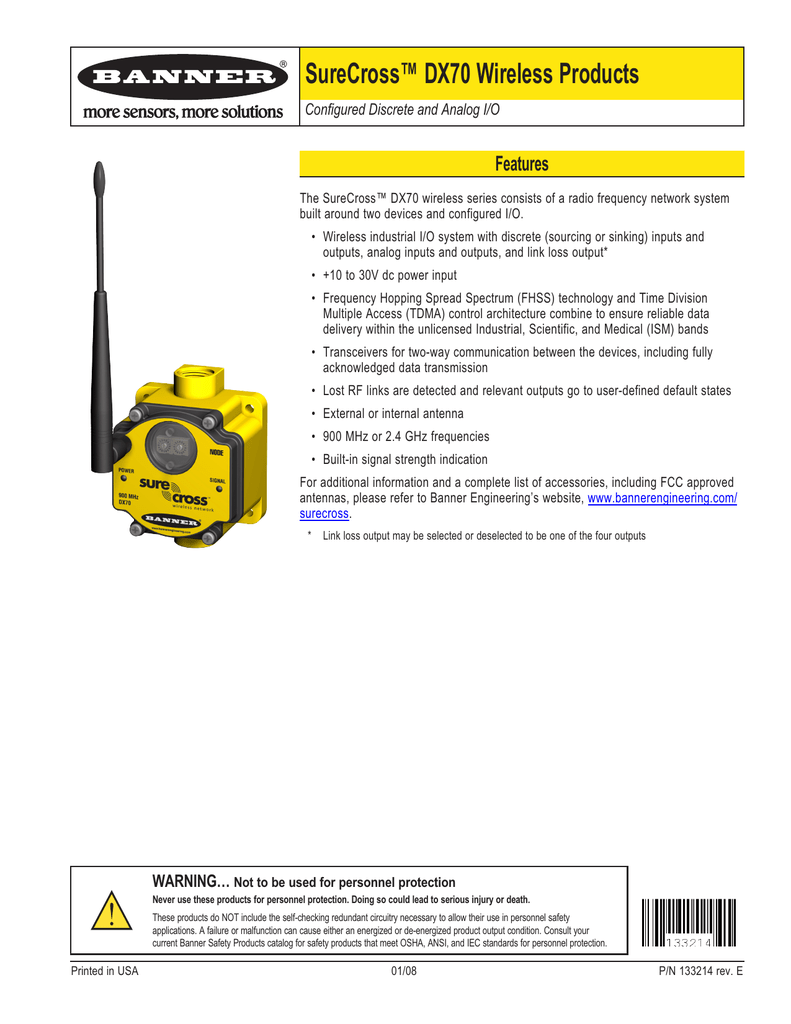 Surecross Dx70 Wireless System Manualzz Com