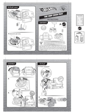 hot wheels monster trucks stunt tire playset instructions