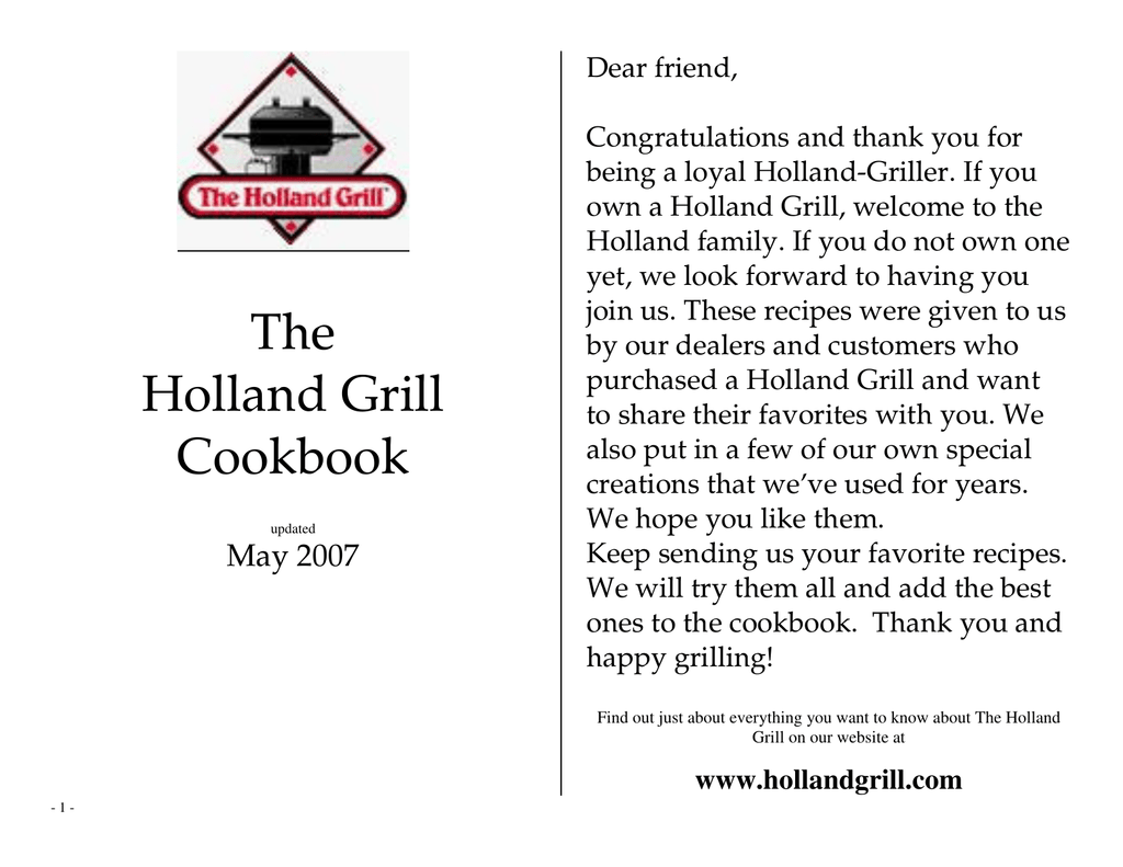 Holland Grill Recipes Pork Ribs Dandk Organizer