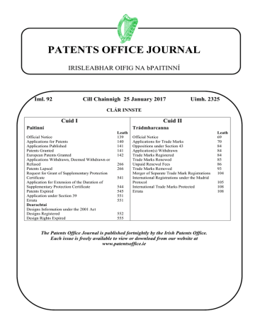 Journal 2325 Patents Office Manualzz