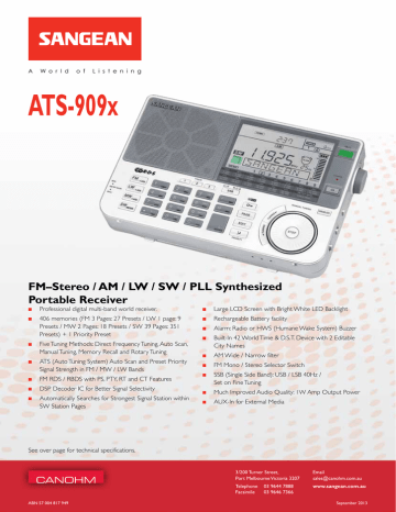 ATS-909x | Manualzz