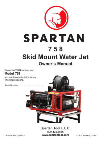 Water Tank Frame. Spartan 758 SM | Manualzz