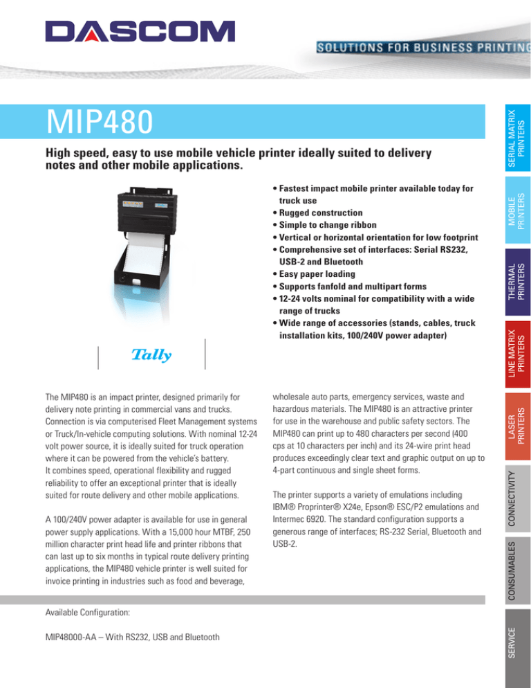 mobile printers for trucks