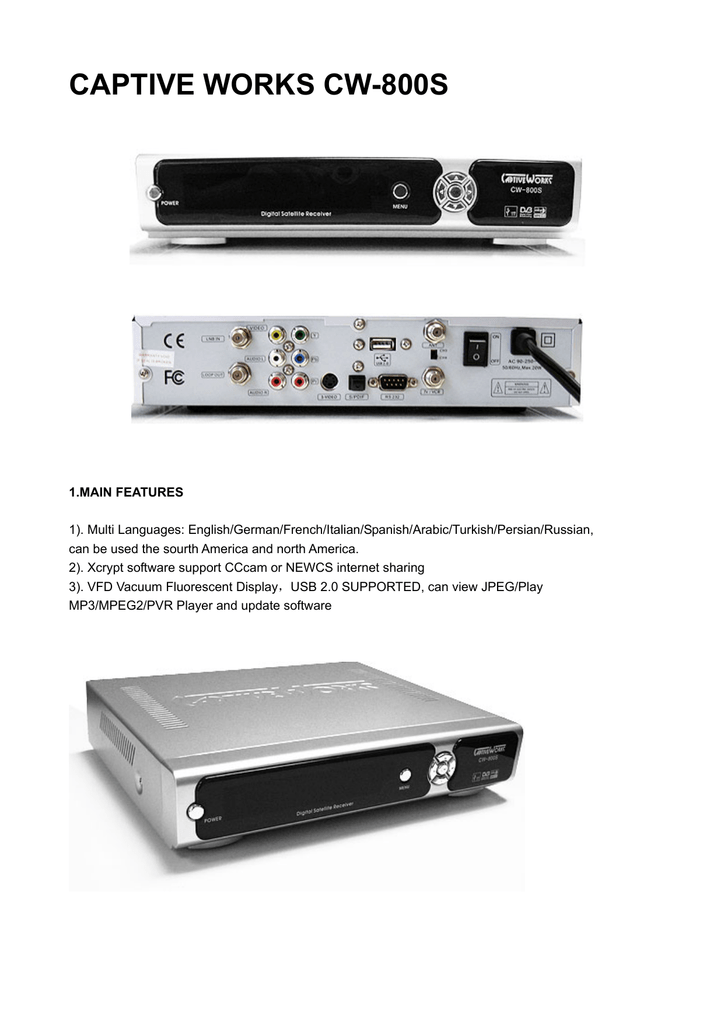 Captive Works Cw 800s Manualzz