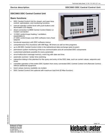Ddc3003 Ddc Central Control Unit Manualzz Ddc3003 Ddc Central Control Unit Manualzz, Bms Ddc Wiring Diagram Pdf