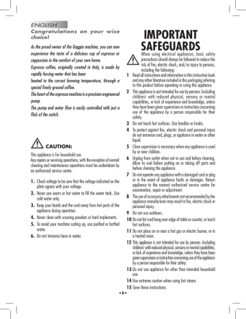 important safeguards | Manualzz