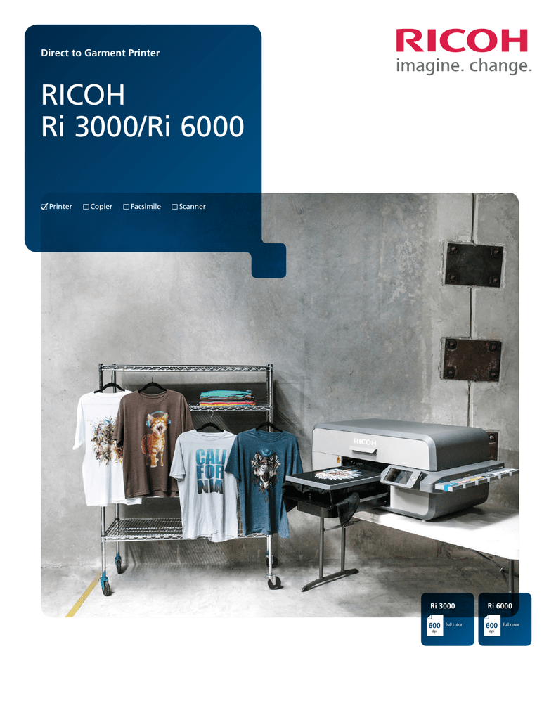 RICOH Ri 3000/Ri 6000 | Manualzz