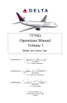 Delta Air Lines 737NG 737-700, 737NG 737-800 Operations Manual