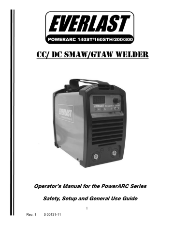 Everlast POWERARC 160STH Operator's Manual | Manualzz