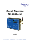 Ambient Recording Timecode Synchronizer Lockit ACL 204 User Manual