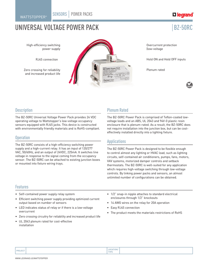 Universal Voltage Power Pack Manualzz