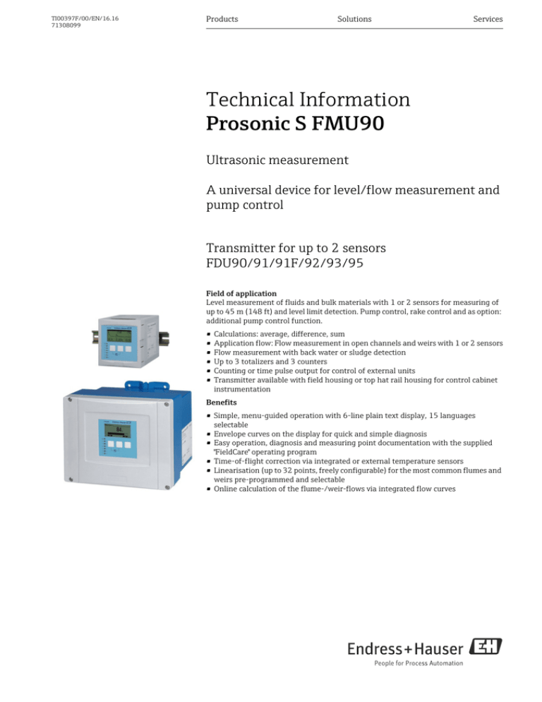 Prosonic S FMU90 - Endress+Hauser Portal | Manualzz
