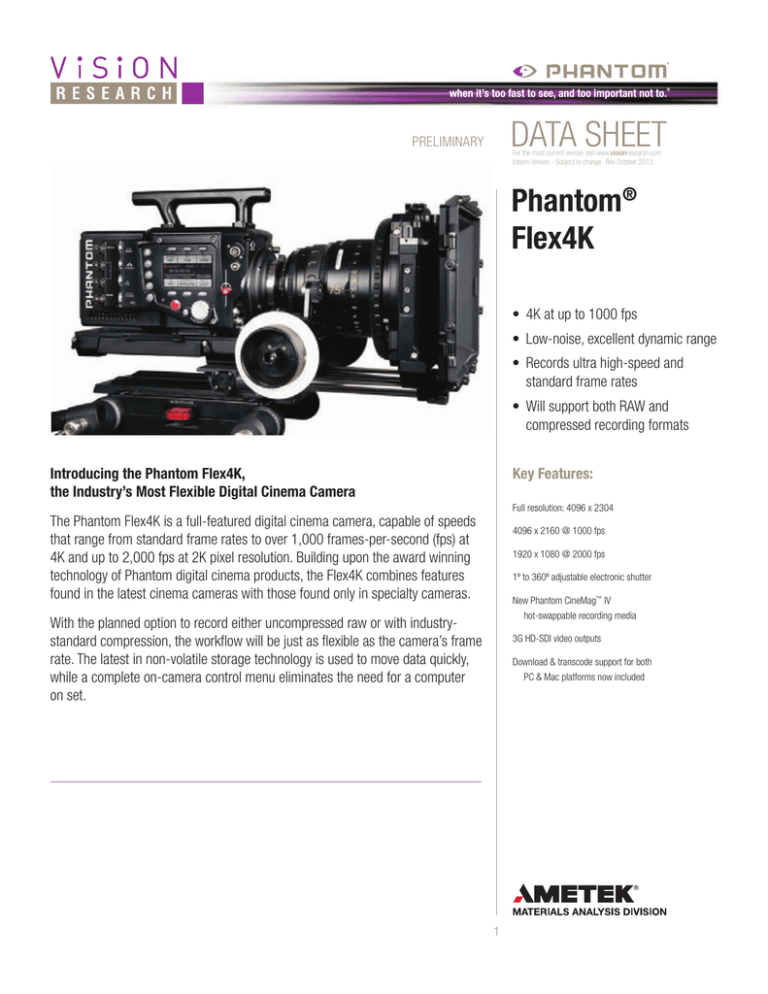 Flex4k Data Sheet Manualzz