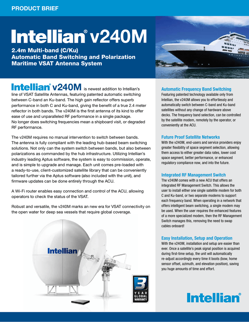 Intellian V240M VSAT Communications Satellite Manualzz