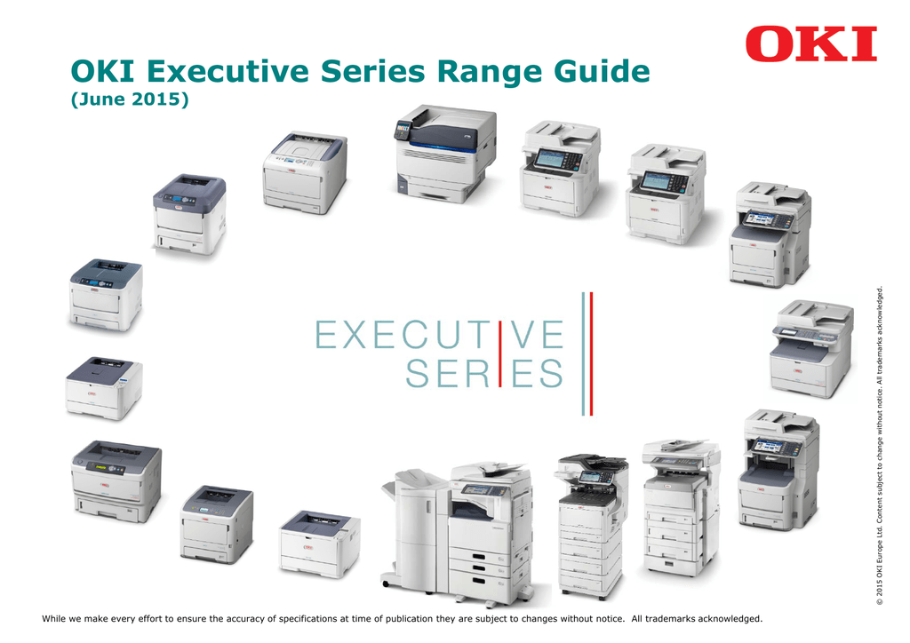 OKI Executive Series Range Guide | Manualzz