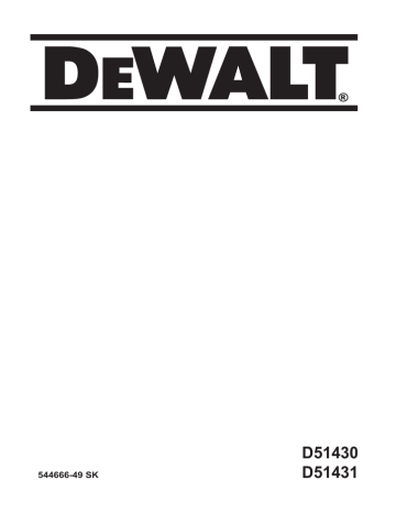 DeWalt D51431 Nailer Používateľská príručka | Manualzz