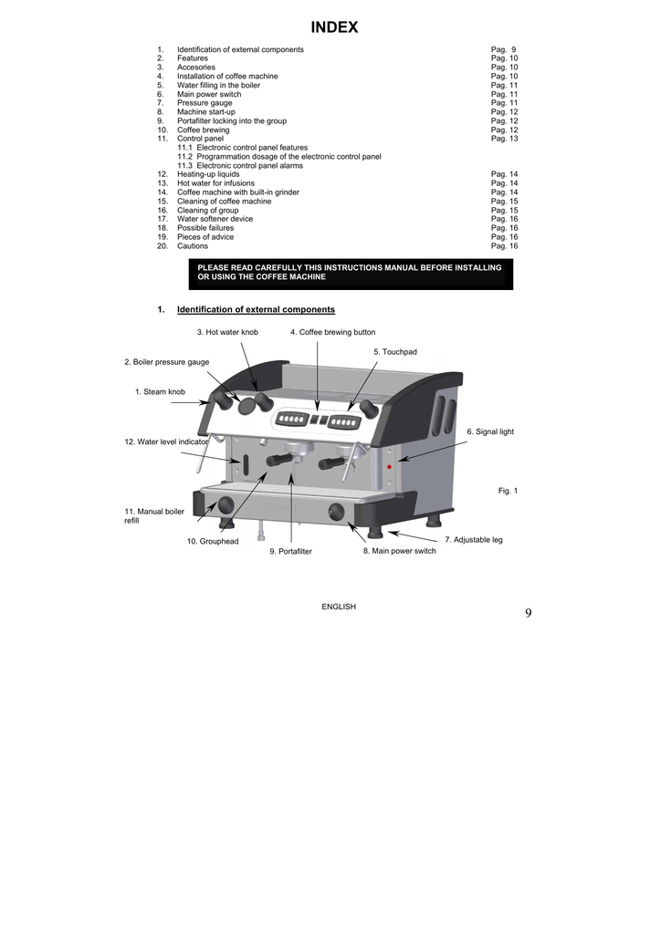 Expobar Coffee machine User manual | Manualzz