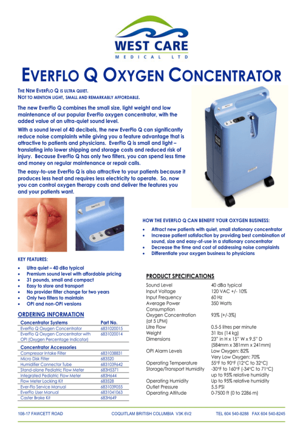 Everflo Q Oxygen Concentrator Manualzz