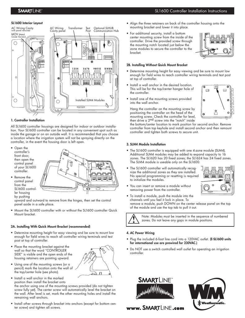 Weathermatic Sl1600 Manualzz