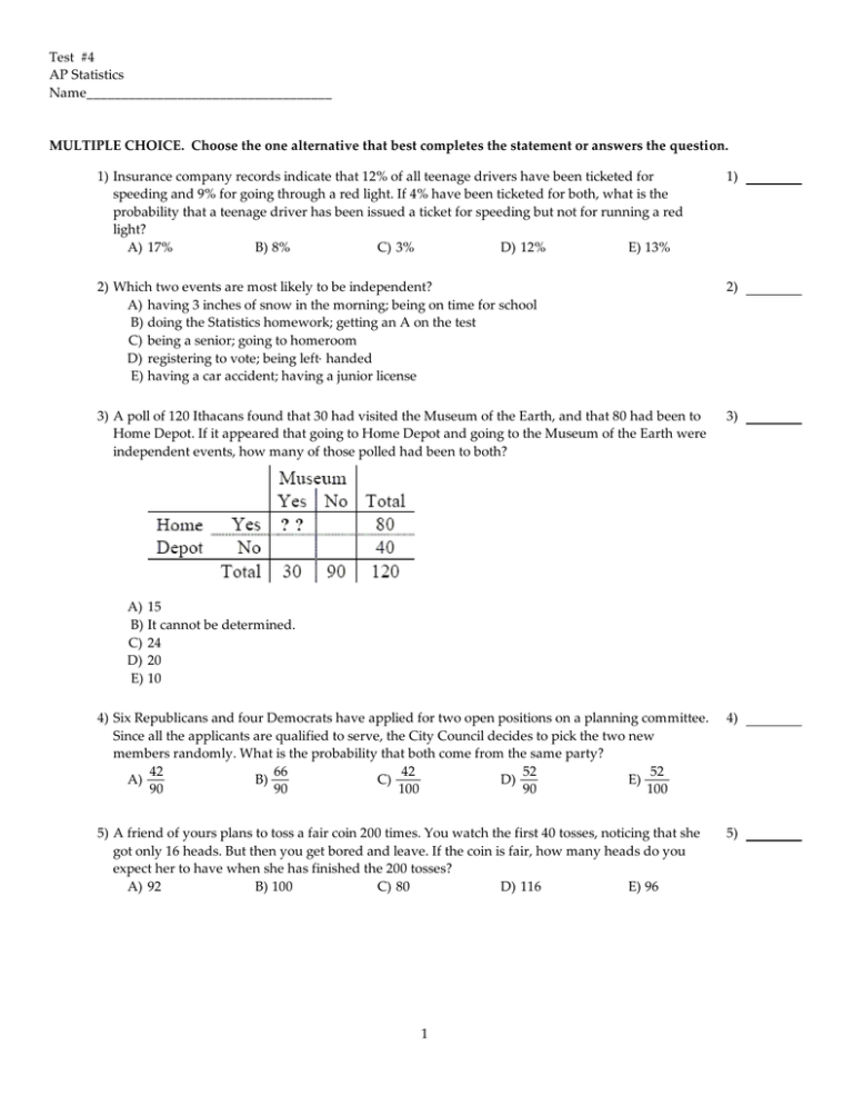 Test 4 Ap Statistics Manualzz