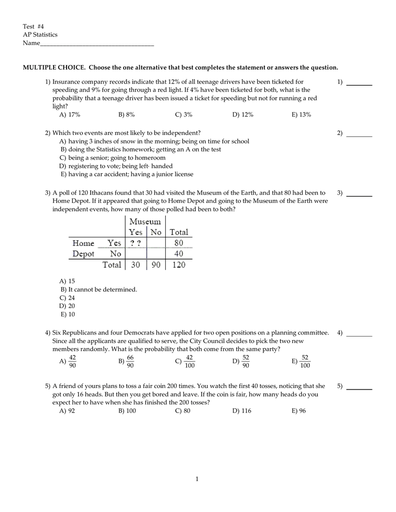 Test 4 Ap Statistics Manualzz