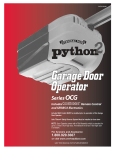 Overhead Door OCG Python2 User Manual