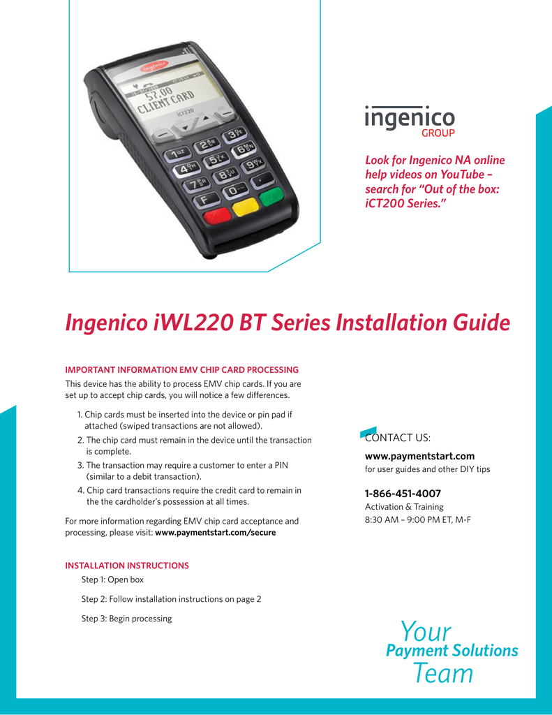 Ingenico Iwl250 Menu