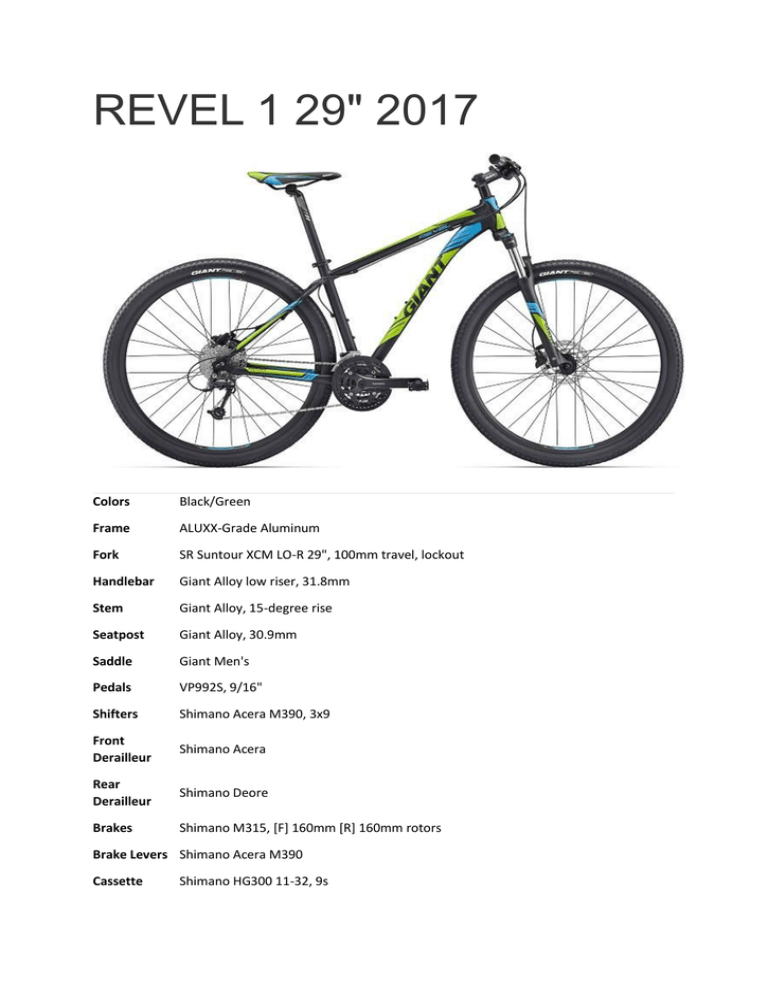 giant revel 1 2017