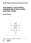 Protec 6100 SINGLE LOOP DIGITAL ADDRESSABLE user manual