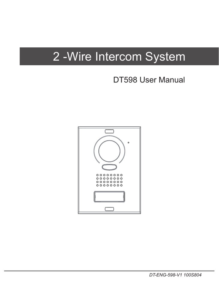 2 Wire System Manualzz
