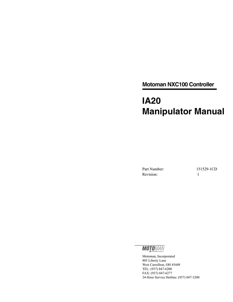Motoman Nx100 Training Manual Best Train 2018