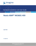 Nexio AMP NX3601 HDI Hardware Installation and User Guide