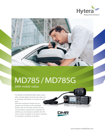 Hytera Md Md G Dmr Mobile Radios Manualzz