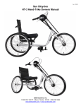 J&amp;B Importers Sun Bicycles HT-3 Hand-Trike Owner's Manual