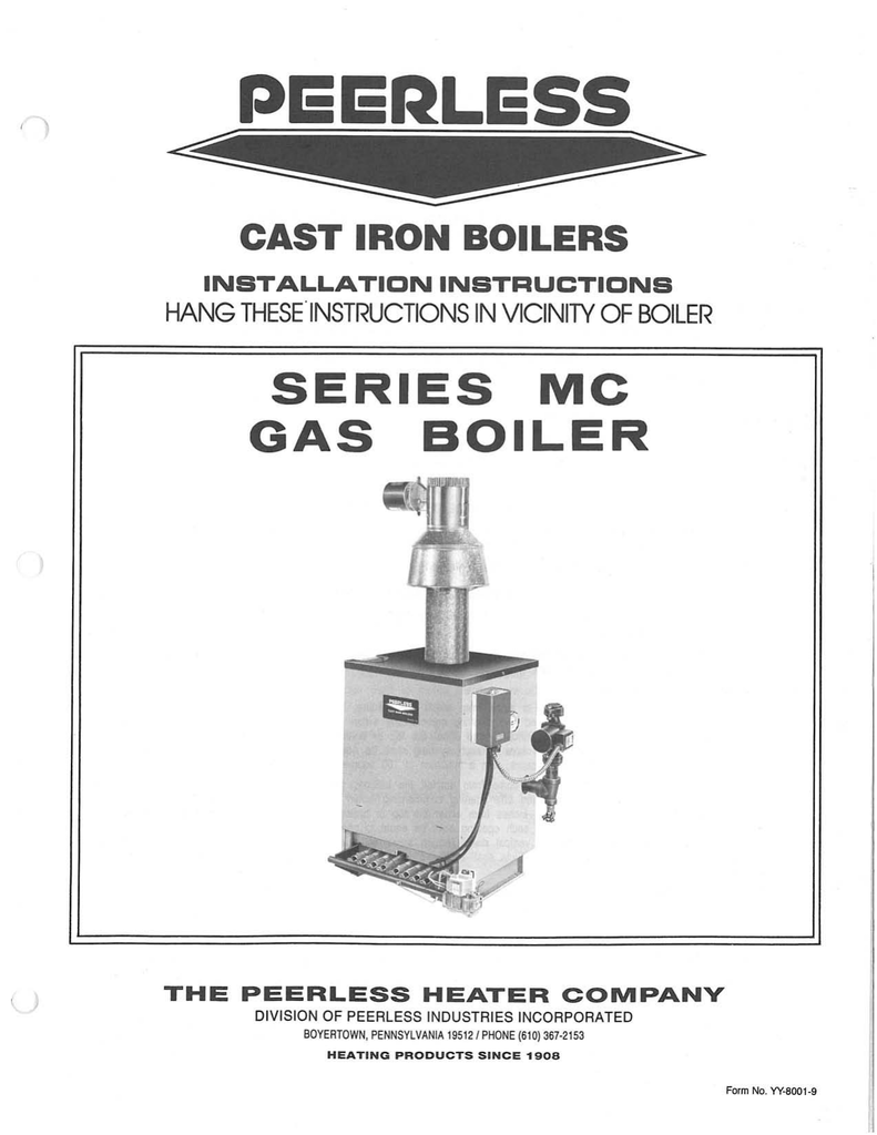 Page 1 PEERLESS CAST IRON BOILERS INSTALLATION Manualzz