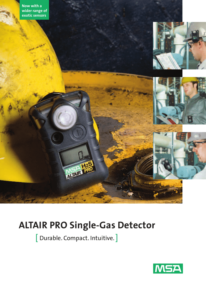 ALTAIR PRO Single-Gas Detector [ ] Durable. Compact. Intuitive. - Manualzz
