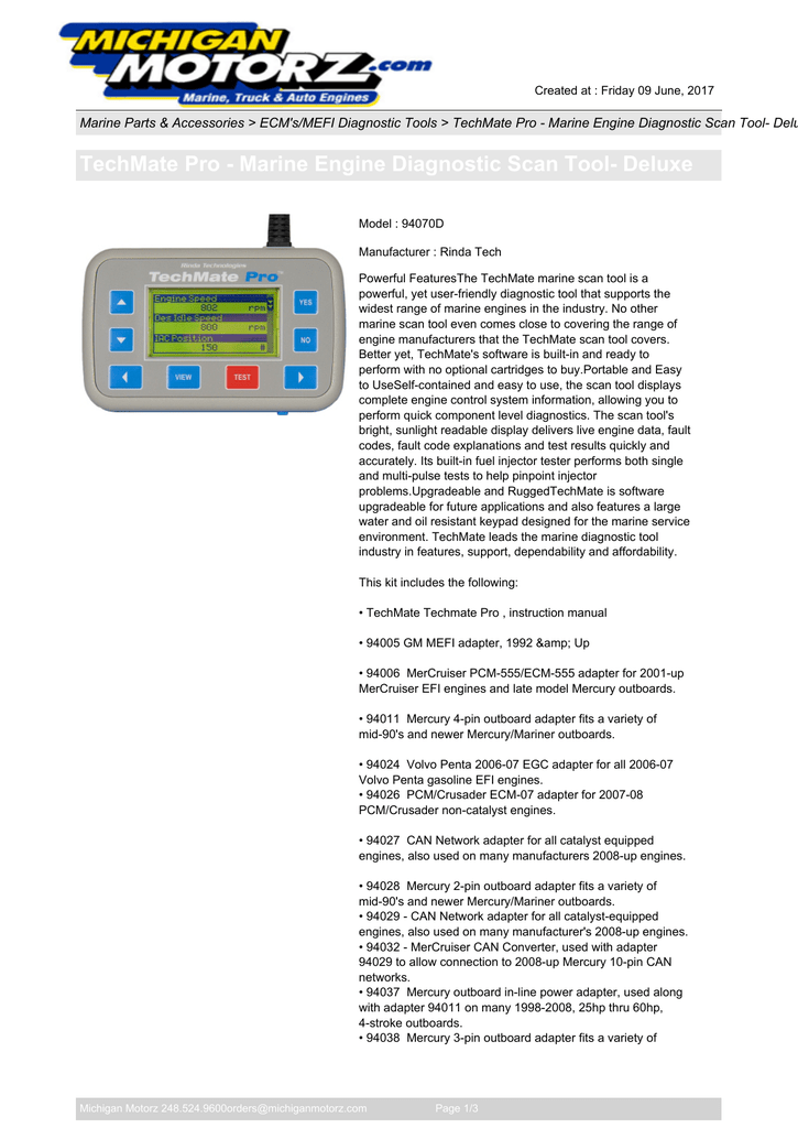 Mercruiser Diagnostic Tool Rinda Technologies Mercruiser Scan Tool