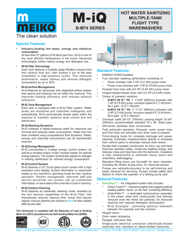 Spec Sheet M-iQ B-M | Manualzz