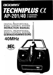 Acoms Techniplus-a AP-201/40 Instruction manual
