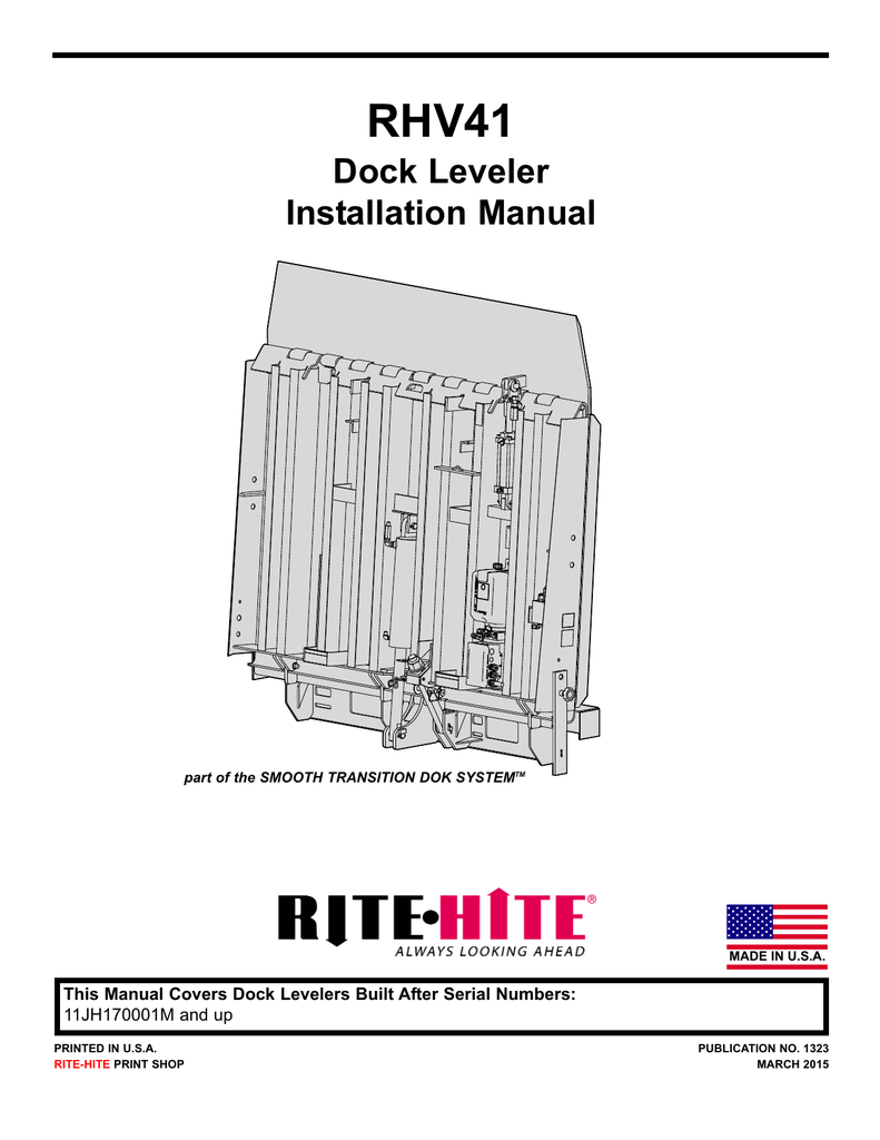 Dock Leveler Installation Manual | Manualzz