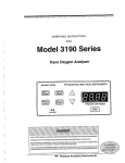 Trace Oxygen Analyzer 3190 3190 Operating Instructions