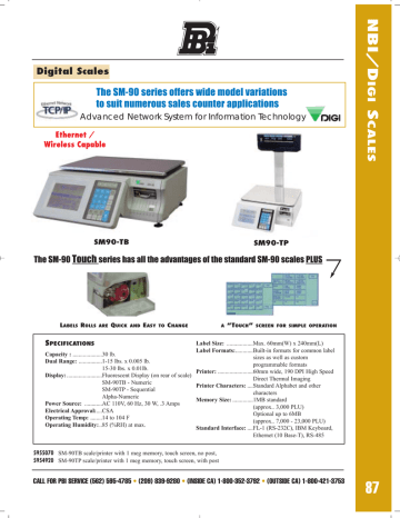 Nbi Digi Scales And Printers Manualzz